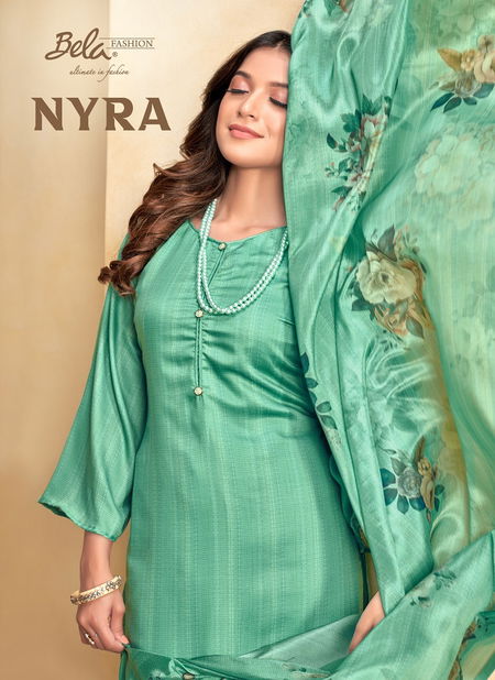 Nyra By Bela Silk Digital Printed Salwar Kameez Wholesale Shop in Surat Catalog